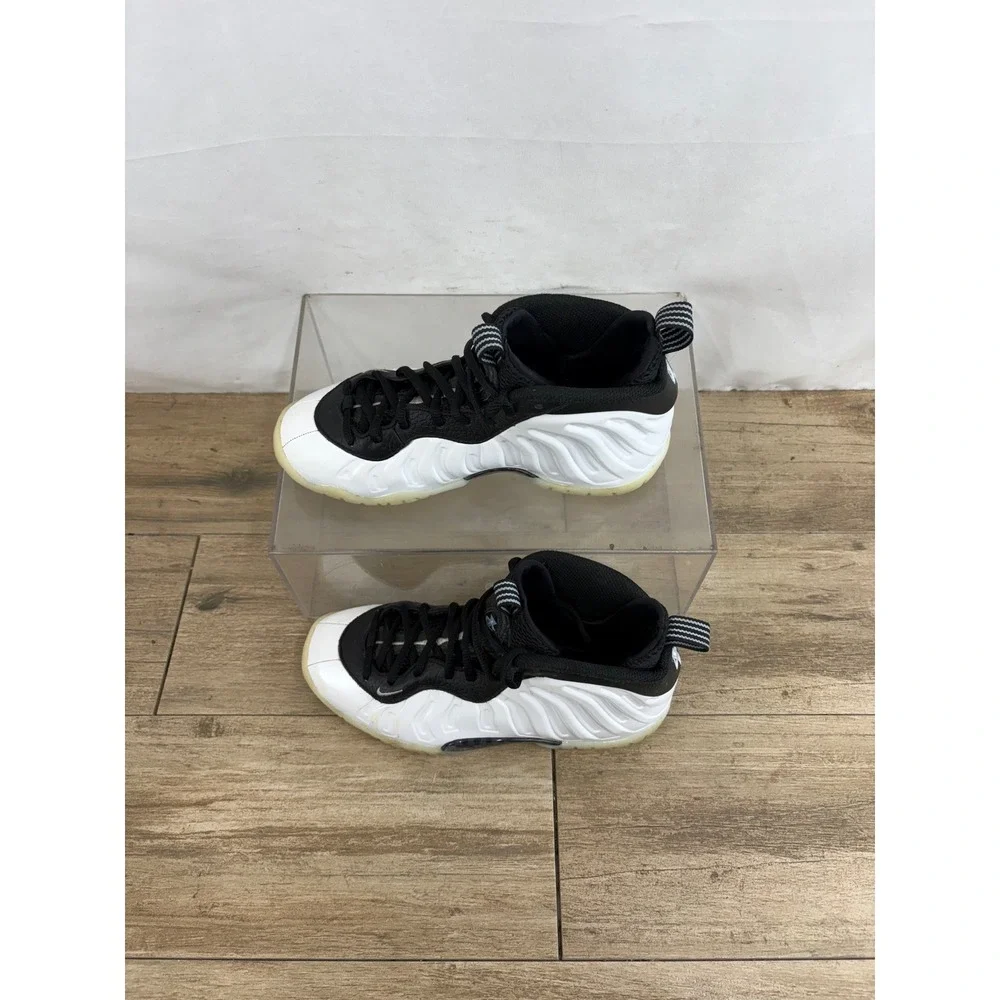 Nike Little Posite One Kids Shoes White‎ Black Basketball DV2238 100 Sz 5Y